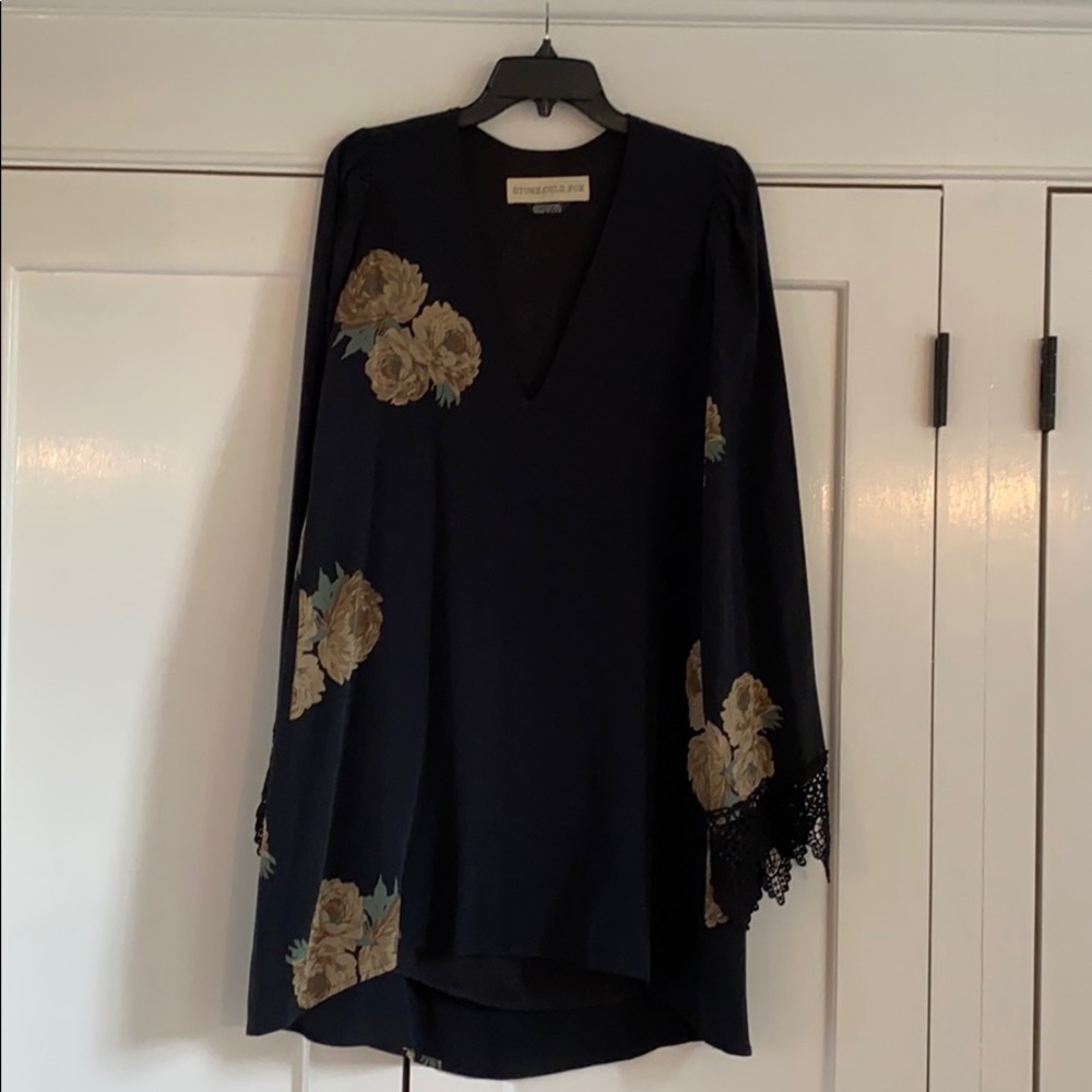 Stone Cold Fox black floral mini dress